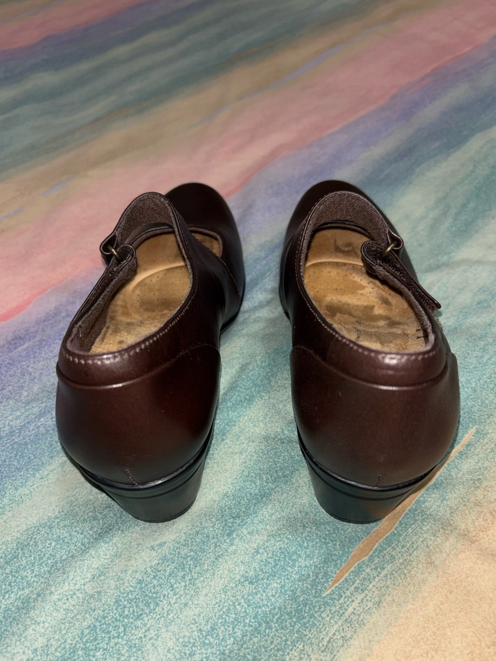 Clarks Collection Women's 10 Emslie Lulin Mary Jane Pumps Heels Brown Leather - Picture 6 of 10